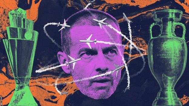 A graphic of Uefa president Aleksander Ceferin